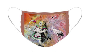 Alice In Wonderland - Flamingos - Face Mask