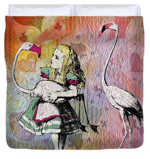 Alice In Wonderland - Flamingos - Duvet Cover