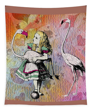 Alice In Wonderland - Flamingos - Tapestry