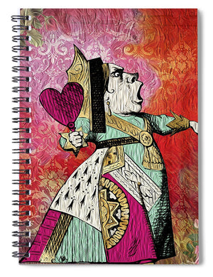 Alice in Wonderland - Queen of Hearts - Spiral Notebook