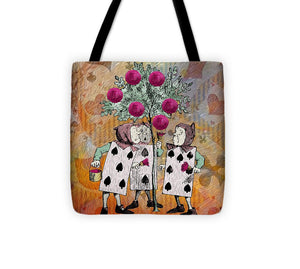 Alice In Wonderland - Rose Tree - Tote Bag