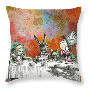 Alice In Wonderland - Tea Party - Throw Pillow