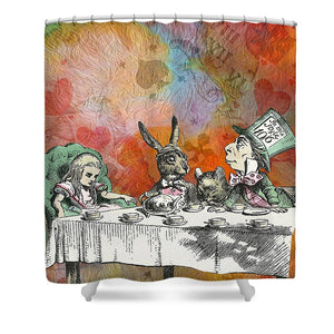 Alice In Wonderland - Tea Party - Shower Curtain