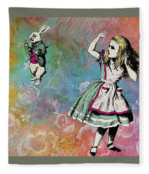 Alice In Wonderland - White Rabbit - Blanket