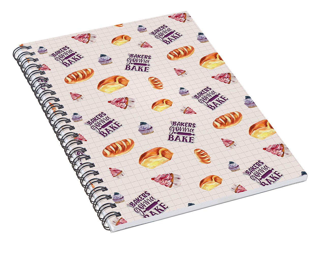Bakers Gonna Bake Pattern - Spiral Notebook