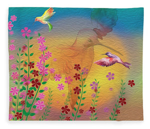 Beauty In Flight - Hummingbirds - Blanket