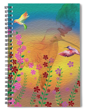Beauty In Flight - Hummingbirds - Spiral Notebook