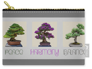 Bonsai - Peace Harmony Balance - Triptych - Carry-All Pouch