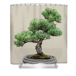 Bonsai Tree - 2 of 3 - Shower Curtain