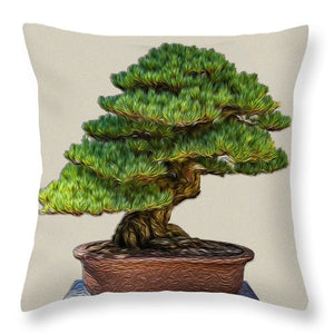 Bonsai Tree - 3 of 3 - Throw Pillow