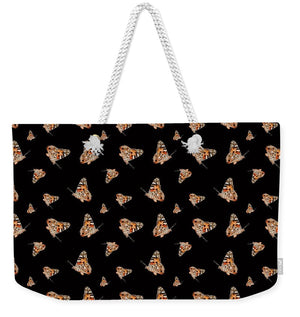 Butterfly Wings Pattern - Black - Weekender Tote Bag