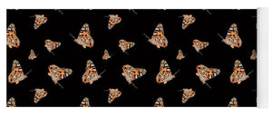 Butterfly Wings Pattern - Black - Yoga Mat