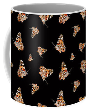 Butterfly Wings Pattern - Black - Mug