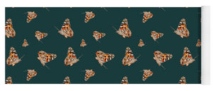Butterfly Wings Pattern - Dark Green - Yoga Mat