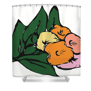 Catch the Bouquet 2 of 3 - Shower Curtain