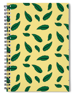 Catch the Bouquet Leaves Pattern - Spiral Notebook