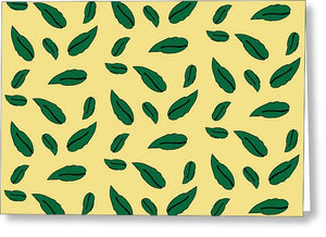 Catch the Bouquet Leaves Pattern - Greeting Card
