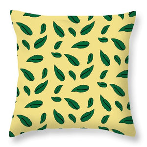 Catch the Bouquet Leaves Pattern - Throw Pillow