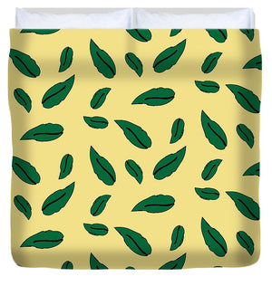 Catch the Bouquet Leaves Pattern - Duvet Cover