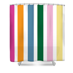 Catch the Bouquet Stripe Pattern - Shower Curtain