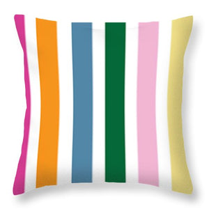 Catch the Bouquet Stripe Pattern - Throw Pillow