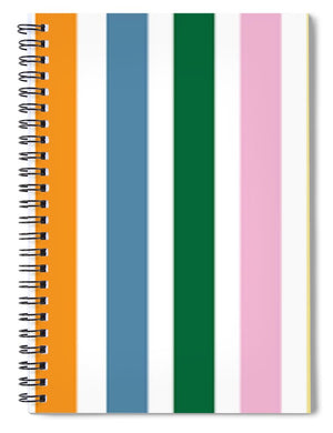 Catch the Bouquet Stripe Pattern - Spiral Notebook