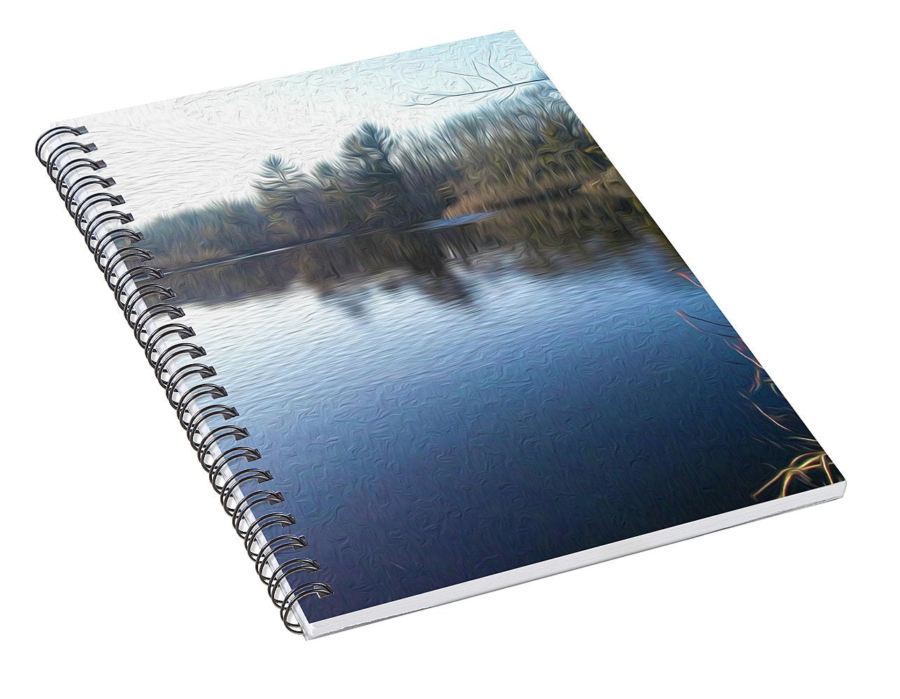 Chartley Brook Pond, Attleboro, MA - Spiral Notebook