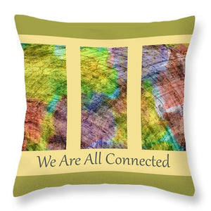 Connected World Triptych - Throw Pillow