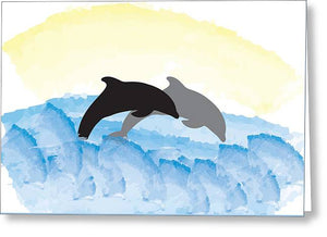 Dolphins 1 of 2 - Greeting Card