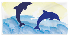 Dolphins 2 of 2 - Beach Towel