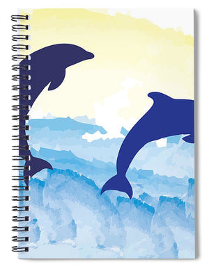 Dolphins 2 of 2 - Spiral Notebook