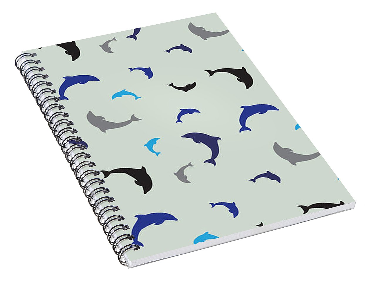 Dolphins Delight Pattern - Small - Spiral Notebook