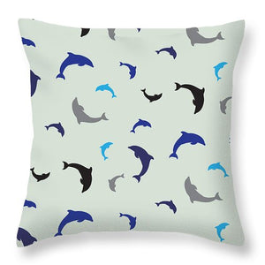 Dolphins Delight Pattern - Small - Throw Pillow