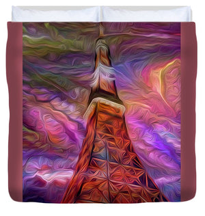 Eiffel Tower At Night - Duvet Cover