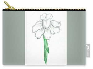 Flower Pencil Sketch - Selective Color - Carry-All Pouch