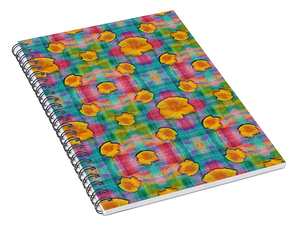 Flower Power Pattern - Spiral Notebook