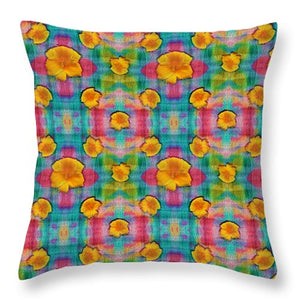 Flower Power Pattern - Throw Pillow