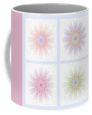 Happy Together Flowers Quadriptych - Stylized - Mug