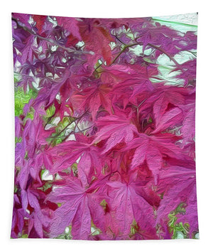 Japanese Maple Leaves - Stylized - Tapestry