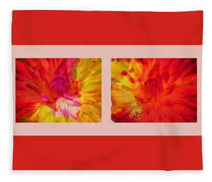 Ketchup and Mustard Floral Diptych - Blanket
