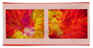 Ketchup and Mustard Floral Diptych - Beach Towel