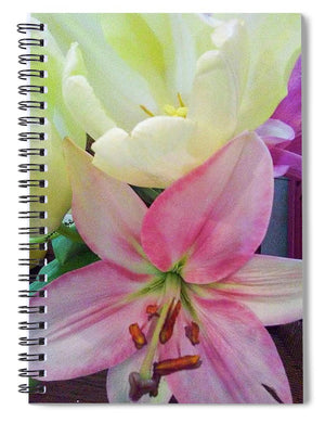 Lily and Tulips - Spiral Notebook