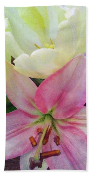 Lily and Tulips - Bath Towel