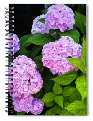 Martha's Vineyard Hydrangeas 2 - Stylized - Spiral Notebook
