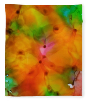 Orange Flowers Abstract - Blanket