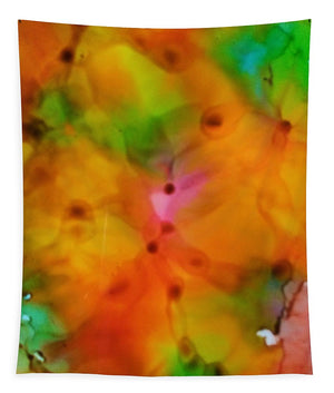 Orange Flowers Abstract - Tapestry