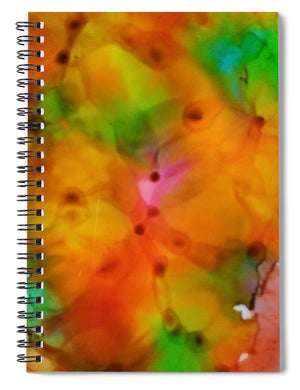 Orange Flowers Abstract - Spiral Notebook