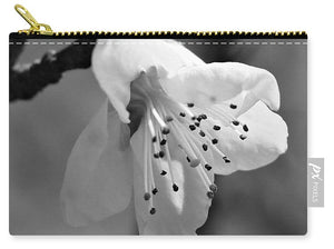 Peach Tree Blossom - Black and White - Carry-All Pouch
