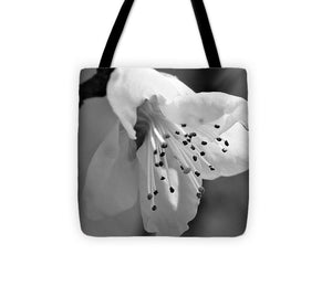 Peach Tree Blossom - Black and White - Tote Bag