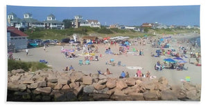People On A Beach, Narragansett, RI - Bath Towel